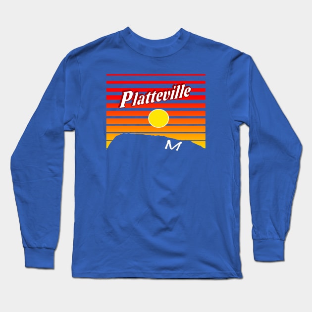 Platteville Sunset Long Sleeve T-Shirt by Pvegas Memes